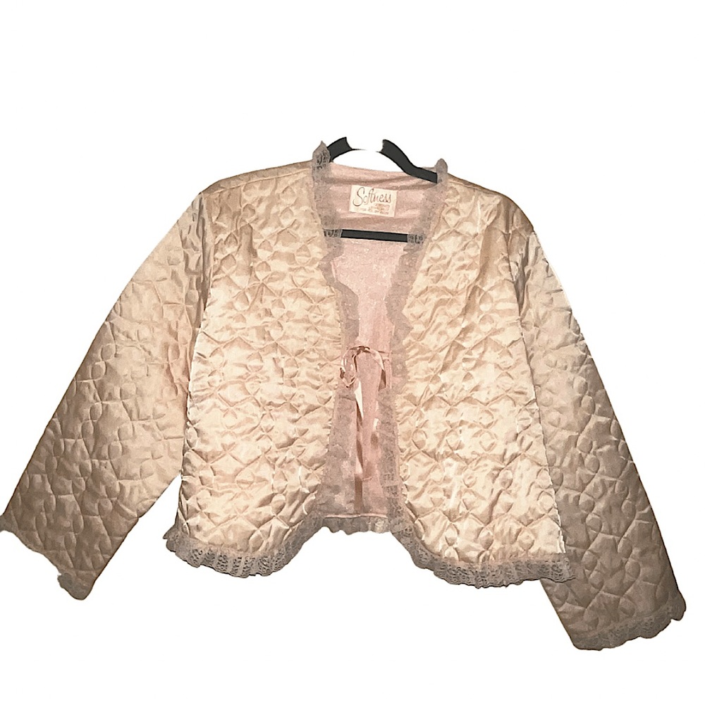 Vintage Softness By Avon Bed Jacket Pale Pink